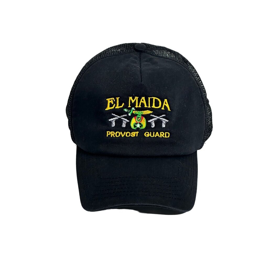 El Maida Shriners Provost Guard Shooting Club Mesh Hat Cap Adjustable Snap Back